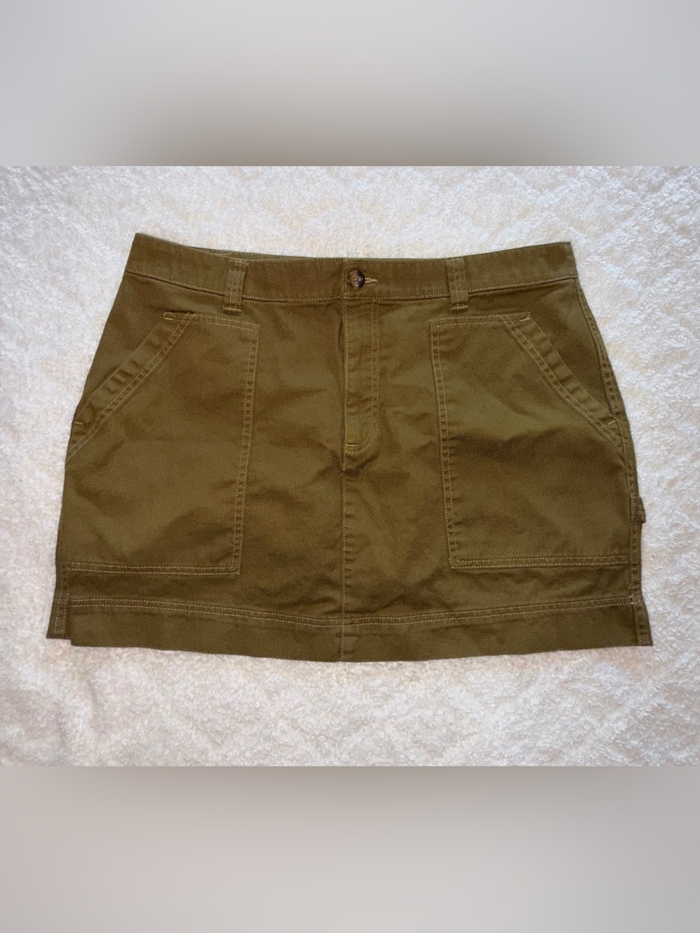 Old Navy Olive Utility Mini Skirt